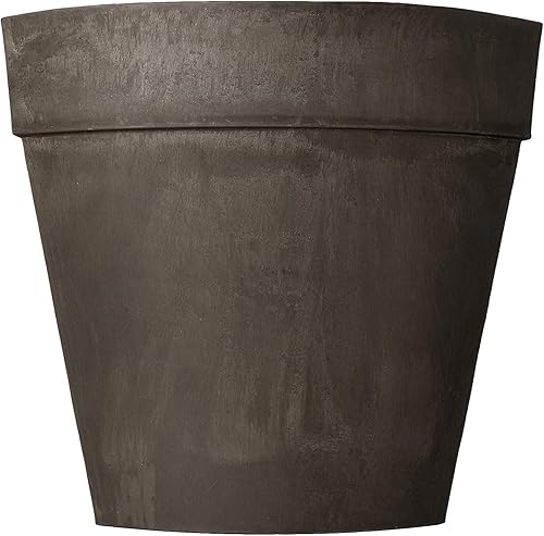 Miniatura 3 de PSW Pot Collection - Maceta triangular de esquina para plantas y jardines de interior y exterior, 13.5 x 17.5 pulgadas, carbón oscuro