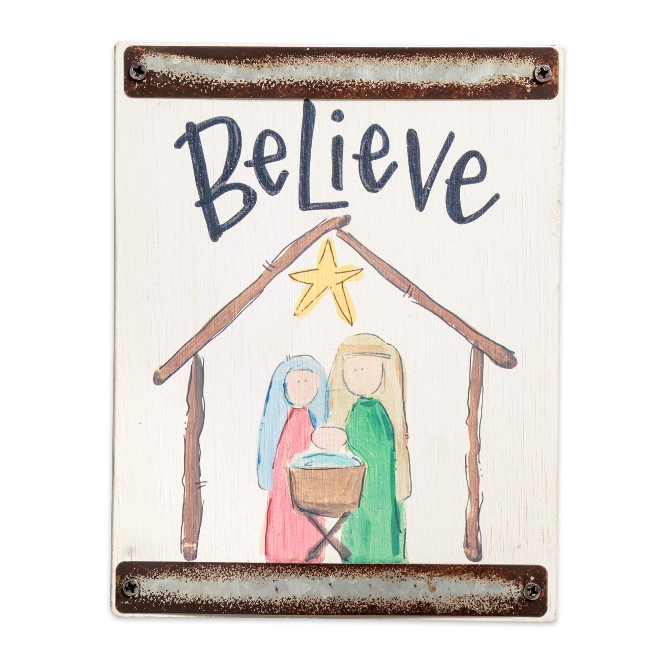 Brownlow GiftsWall Décor, Believe, 5.5 x 7-Inches