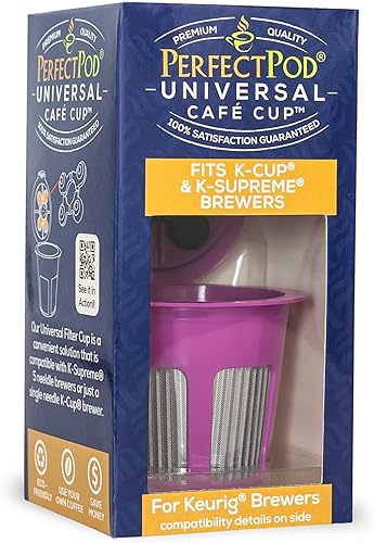 Miniatura 3 de Perfect Pod Filtro de café reutilizable universal para taza de café compatible con cafeteras Keurig de flujo único y supremo