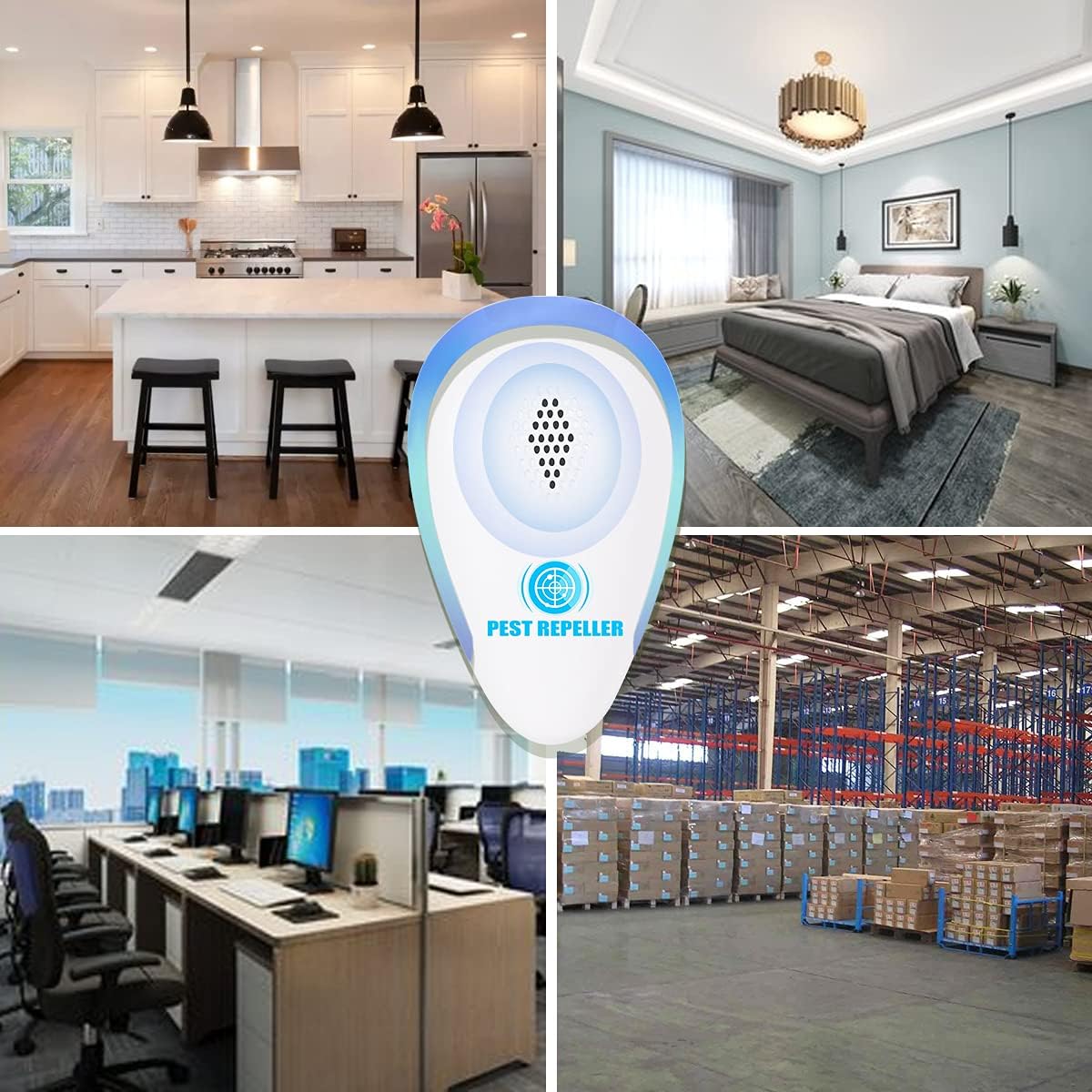 Avantaway Ultrasonic Pest Repeller 6 Pack, 2021 Upgraded Pest Repellent, Electronic and Ultrasound Repeller for Insects, Bugs, Pest Control for Living Room, Garage, Warehouse, Office, Hotel : Garden & Outdoor