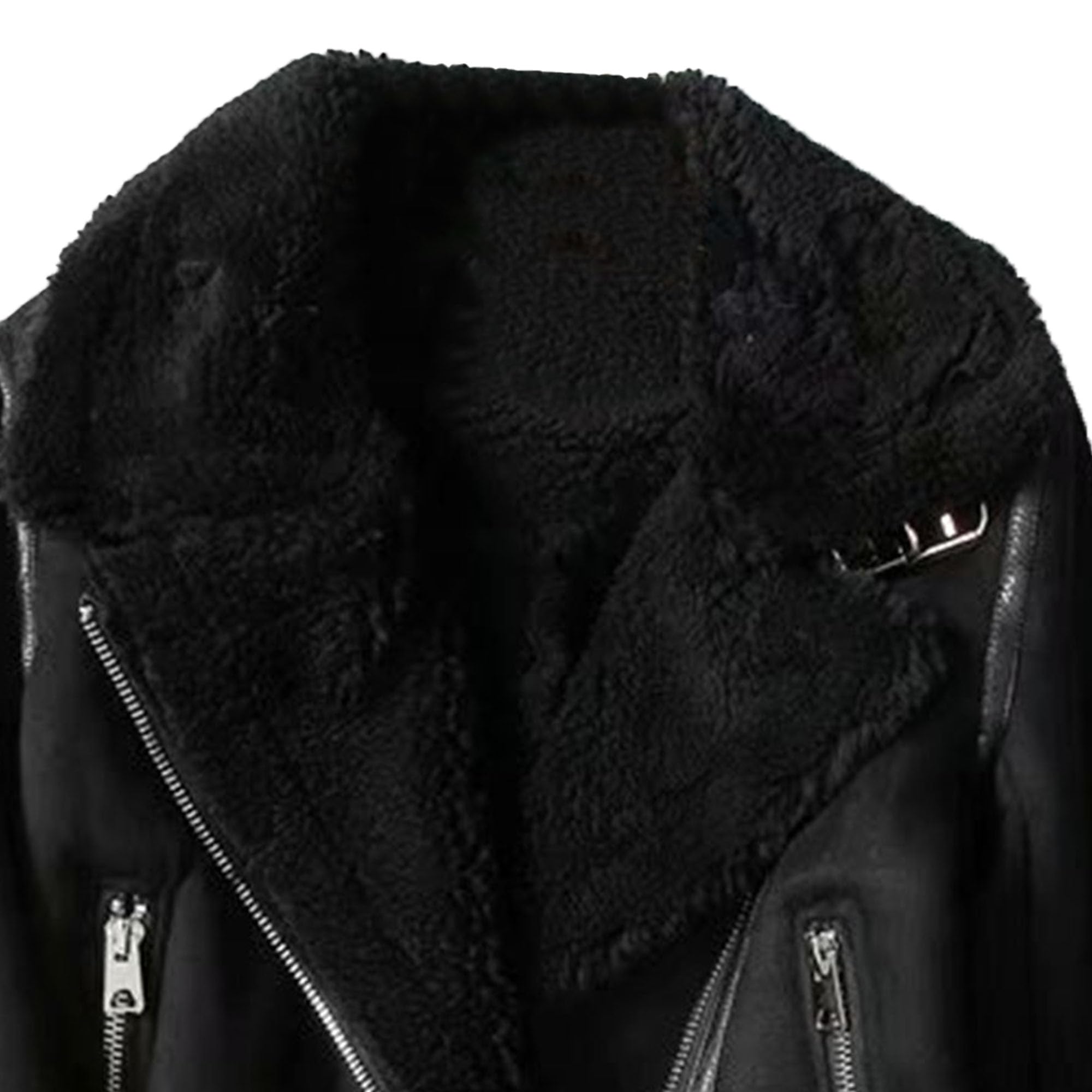 Veste en cuir surdimensionnée pour femme, veste d'hiver zippée à manches longues, tendance en similicuir, manteau d'extérieur élégant
