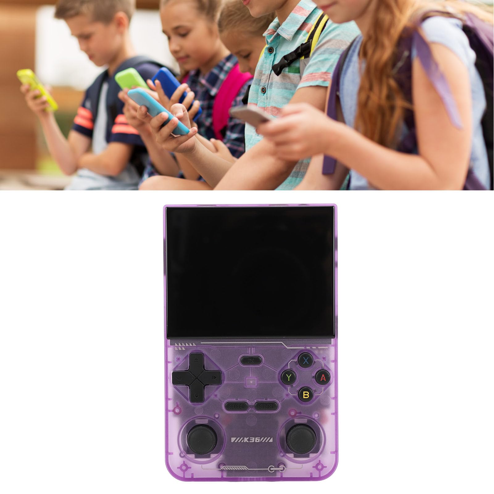 Przenośna Konsola do Gier Retro Konsole do Gier z 3,5-calowym Kolorowym Ekranem IPS, Podwójnym Joystickiem 3D Retro Konsola do Gier Typu Open Source 3500 MAh Bateria 640x480
