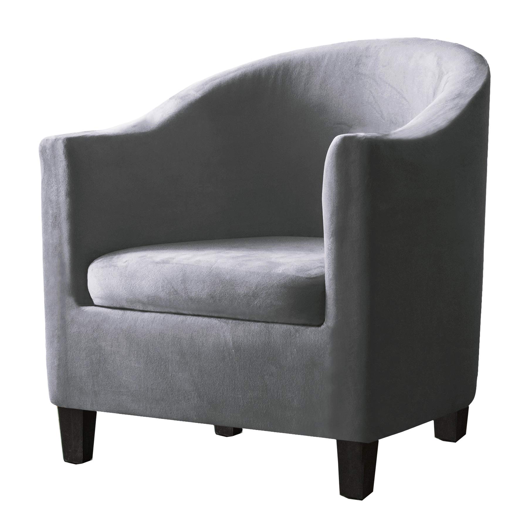 SHENGYIJING 2 Piece Velvet Tub Chair Covers for Armchairs,Spandex Tub
