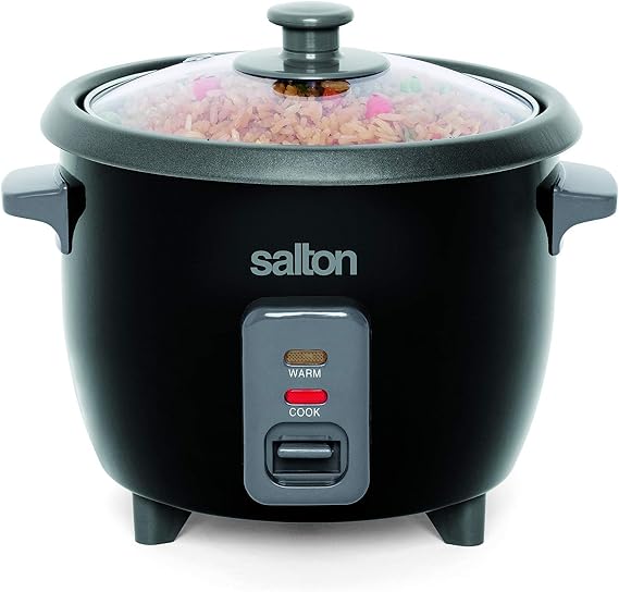 Salton RC1653 Automatic Rice Cooker, 6 cups cooked / 3 cups Uncooked, Stainless Steel