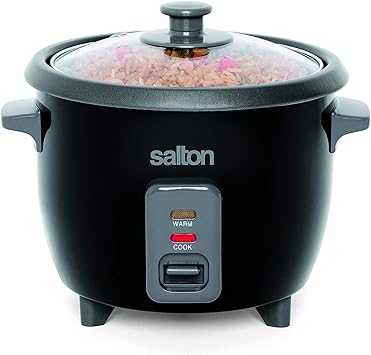 Salton RC1653 Automatic Rice Cooker, 6 cups cooked / 3 cups Uncooked, Stainless Steel