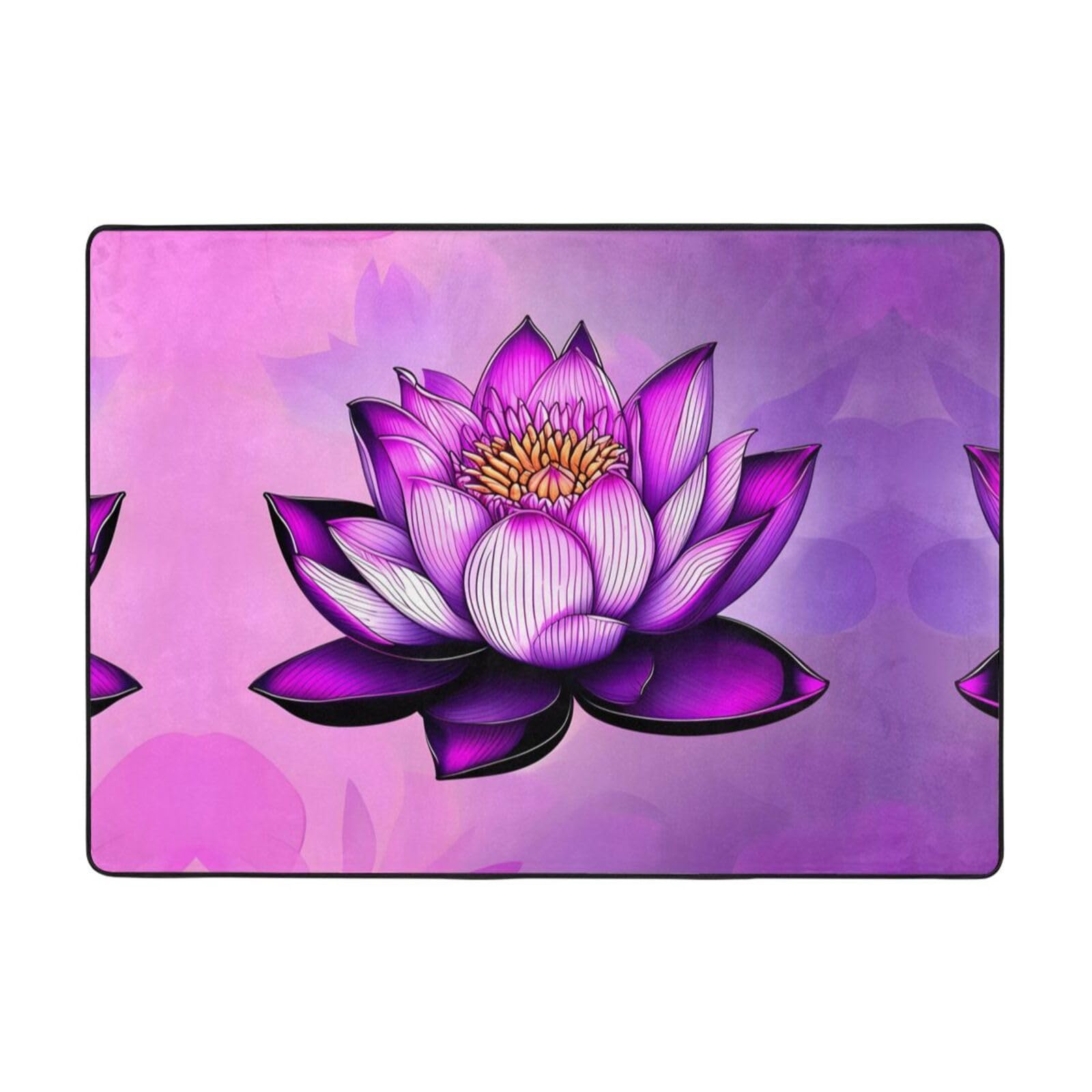 Tapis lotus violet en flanelle pour créer un coin lecture cosy