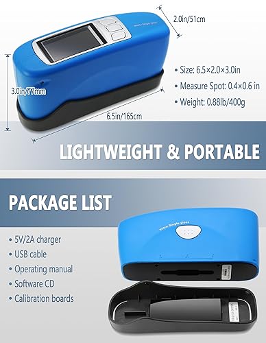 Miniatura 2 de Medidor de brillo de ángulo de 60 grados, medidor de brillo superficial para pintura, plástico, metal, cerámica, materiales de construcción,