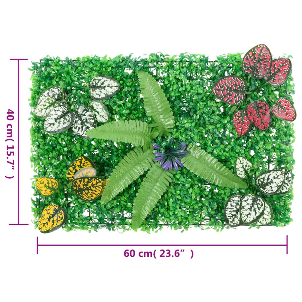 Ochrona prywatności, sztuczny żywopłot, zestaw 24 sztuk, 40 x 60 cm, sztuczne rośliny do ogrodu, na ogrodzenie, balkon, ścianę, mata maskująca zielona