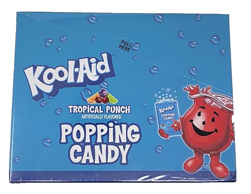 Kool-Aid Tropical Punch Popping Candy - 20 bolsas individuales para servir - 20 paquetes envueltos individualmente - Recuerdos de fiesta - Perfecto