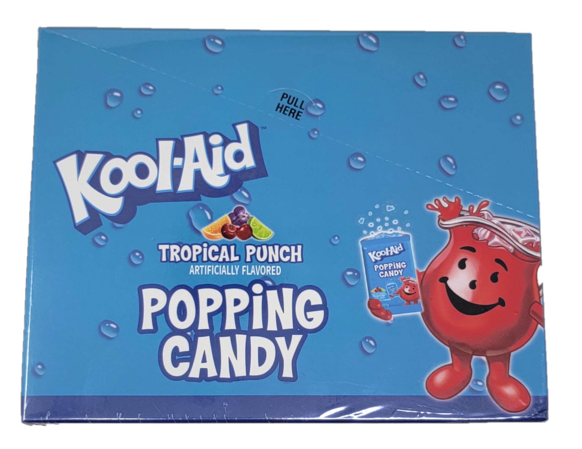 Kool-Aid Tropical Punch Popping Candy - 20 Single Serving Pouches - 20 Individually Wrapped Packets - Party Favors - Perfect for Pantry and Lunches - Sweet Treat - Hilco Sweets