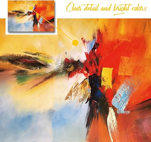 Miniatura 306 de Lienzo artístico para pared, pinturas de arte abstracto, fantasía azul, grafiti colorido sobre fondo blanco; decoración artística moderna para sala