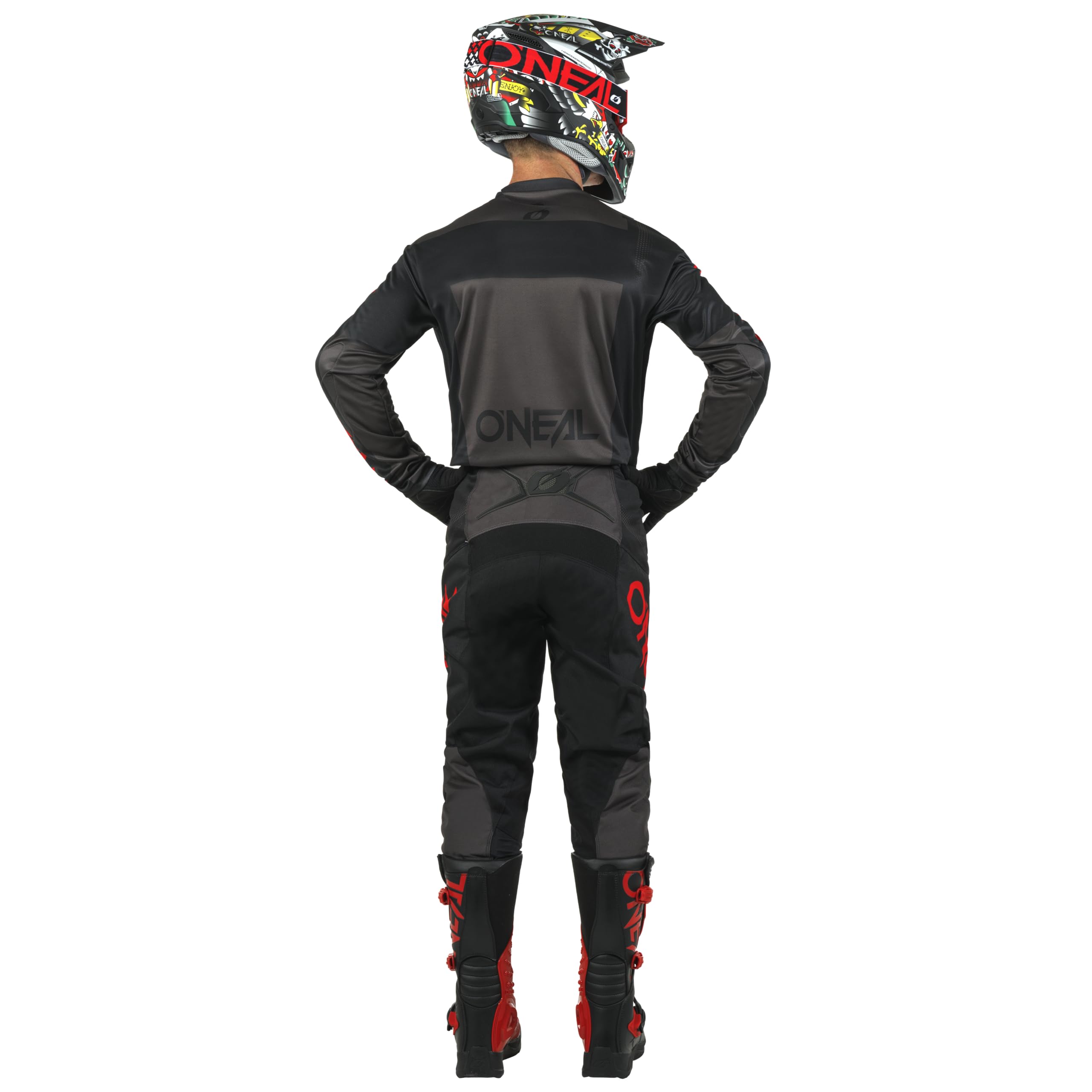 O'NEAL Koszulka motocrossowa z długim rękawem, MX Enduro | Wyściełana ochrona łokci, dekolt w szpic, oddychająca odzież wyścigowa Element Jersey V.24, dla dorosłych, neonowo-żółty, czarny, rozmiar XXL