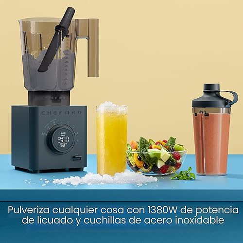 Miniatura 2 de Chefman Obliterator - Batidora de encimera de 48 onzas para batidos, motor de 1380 W para triturar hielo, nueces y frutas congeladas con hoja de