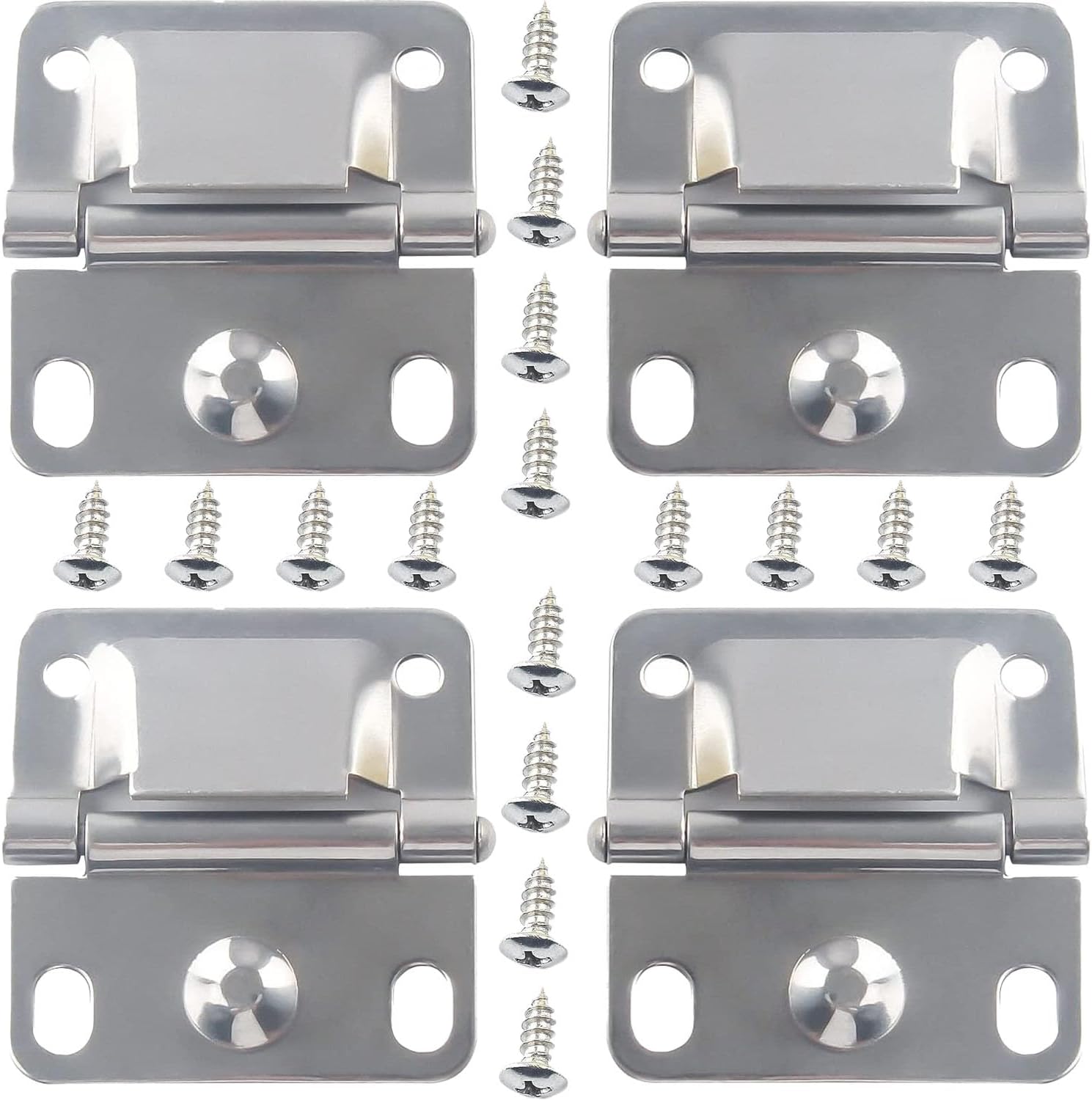 Cooler Stainless Steel Hinges for Coleman,4 Pack Coolers Replacement Parts for Coleman 5235 5250 5286b 6262 6270,Camping Coolers Accessories with Screws Set