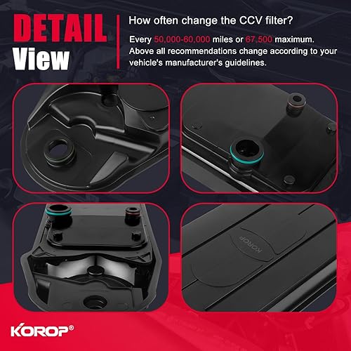 Miniatura 6 de 6.7 Cummins Crankcase Ventilation Filter Replaces# CV52001 68002433AB 4936636 904-418 Fits for 2008-2021 Dodge Ram 2500 3500 4500 5500 6.7L ISB