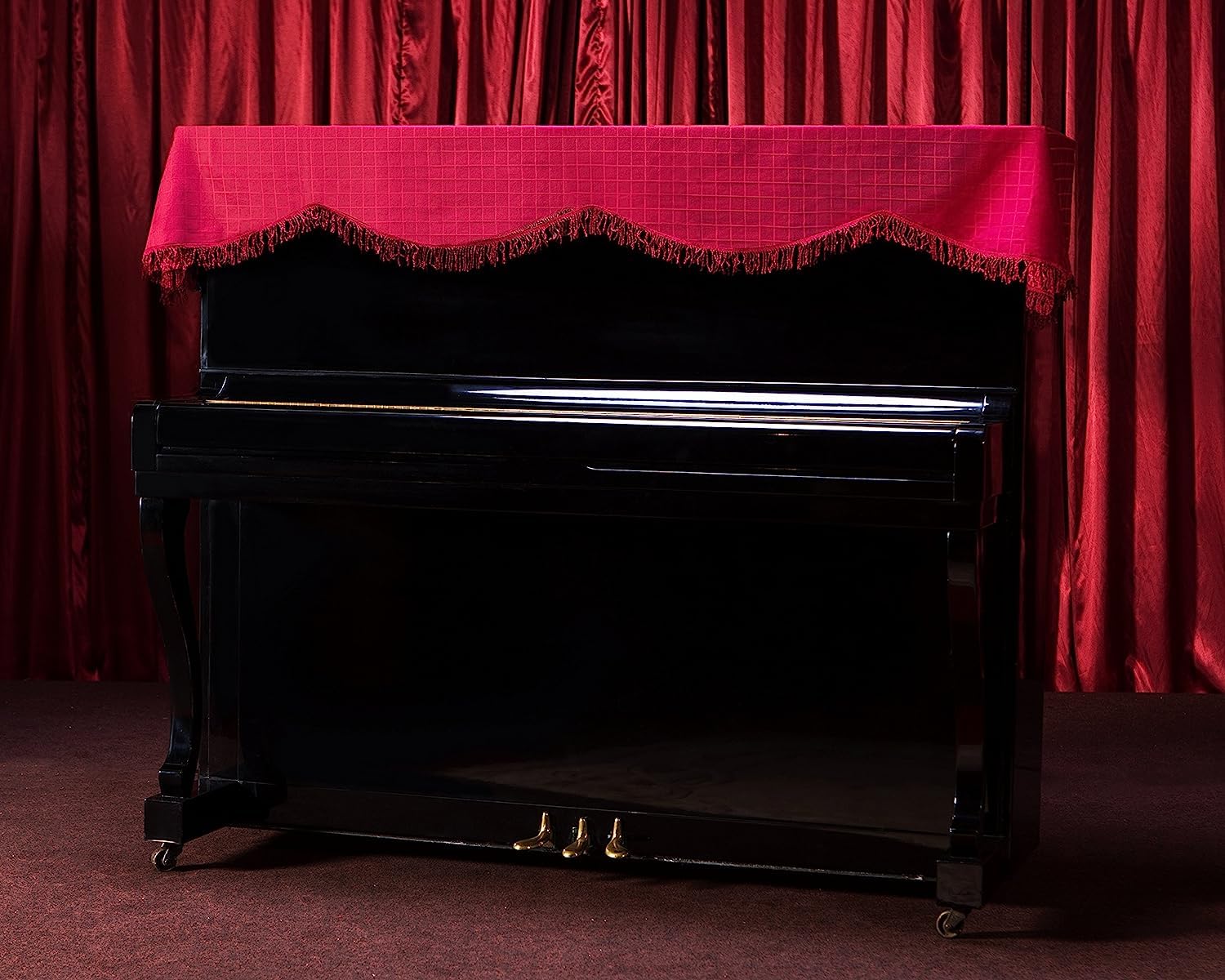 トップス hyeon piano tops Amazon.com: Clairevoire Upright Piano Top Cover [Classic wine