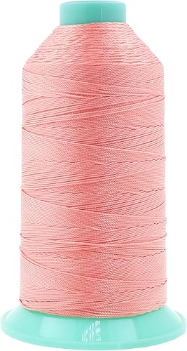 Miniatura 960 de Mandala Crafts Hilos de coser resistentes de nailon consolidado, hilo para tejer jeans de cuero, hilos de tapicería marina al aire libre, Beige