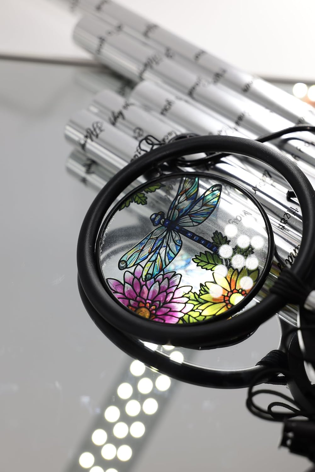 40in Mom Wind Chimes,Dragonfly Wind Chimes for Outside, Glass Windchimes Outdoors, Dragonflies, Glass Chimes for Outdoors