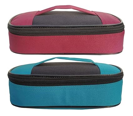 Aafeen Insulated Office Tiffin Lunch Bag (Pack of 2, Without Containers)