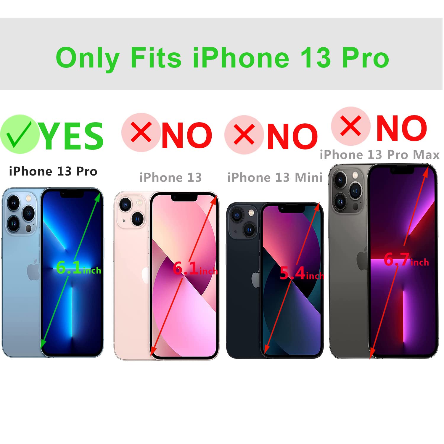 YATWIN Cover Portafoglio Per IPhone 13 Pro – Pelle Confezione Con Vetro Temperato, Supporto E Blocco RFID, Vino Rosso - 3
