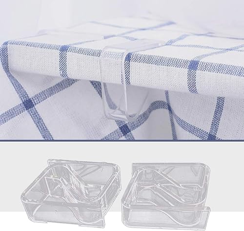 Miniatura 2 de Juesi 8 clips transparentes transparentes para mantel, clips de plástico para interiores y exteriores, pícnic, fiesta, mantel