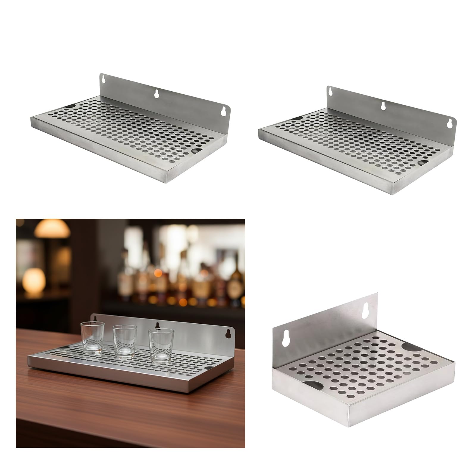 Bandeja de goteo multiusos de acero inoxidable para cocinar, diseño antideslizante, ideal para chefs, juego de bandejas de cocina y accesorios de cocina versátiles