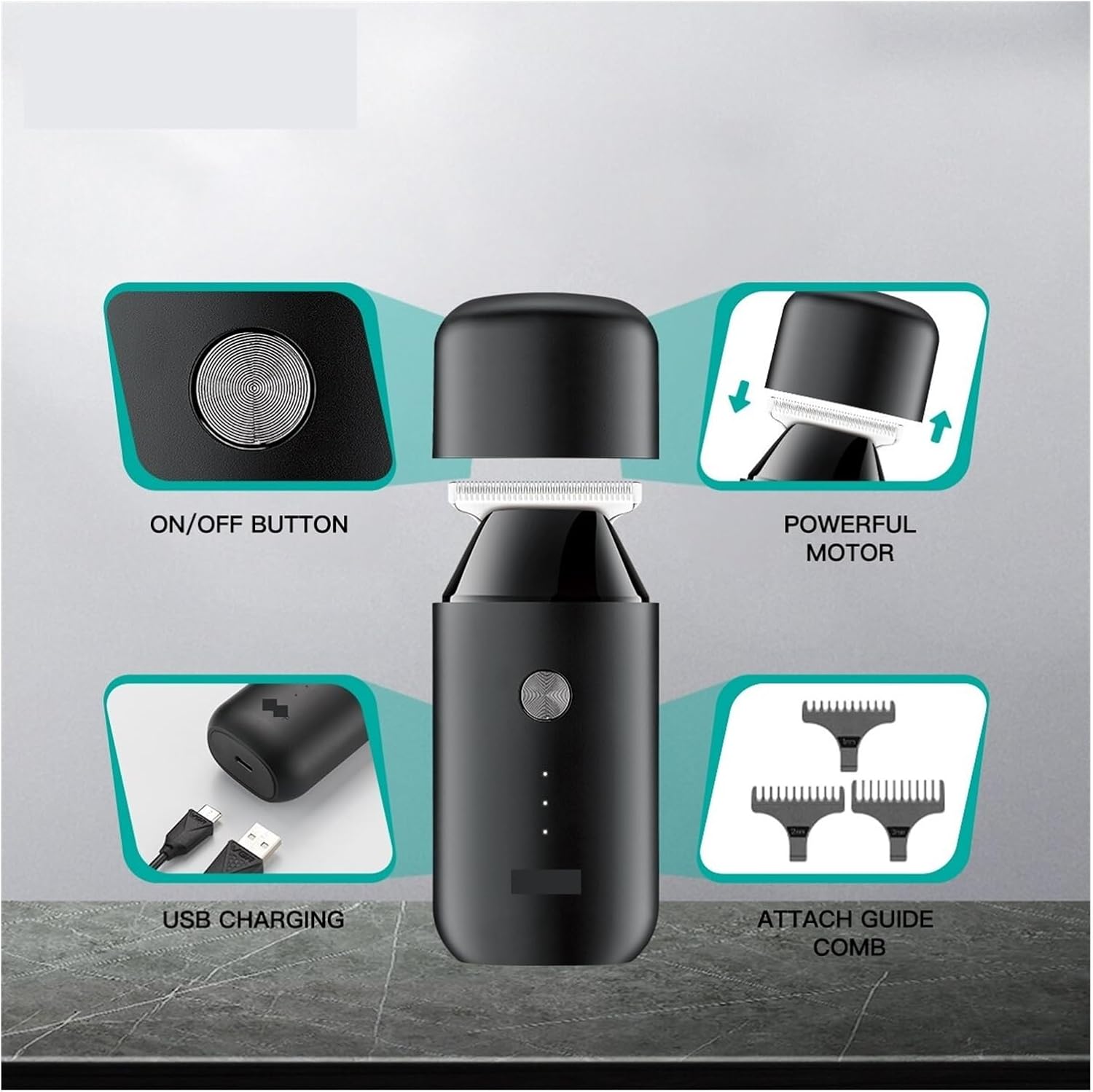 Razors Mini Hair Clipper Professional Zero Cutting Machine Electric Cordless Beard Trimmer Rechargeable Hair Trimmer for Men V-932(with Box)