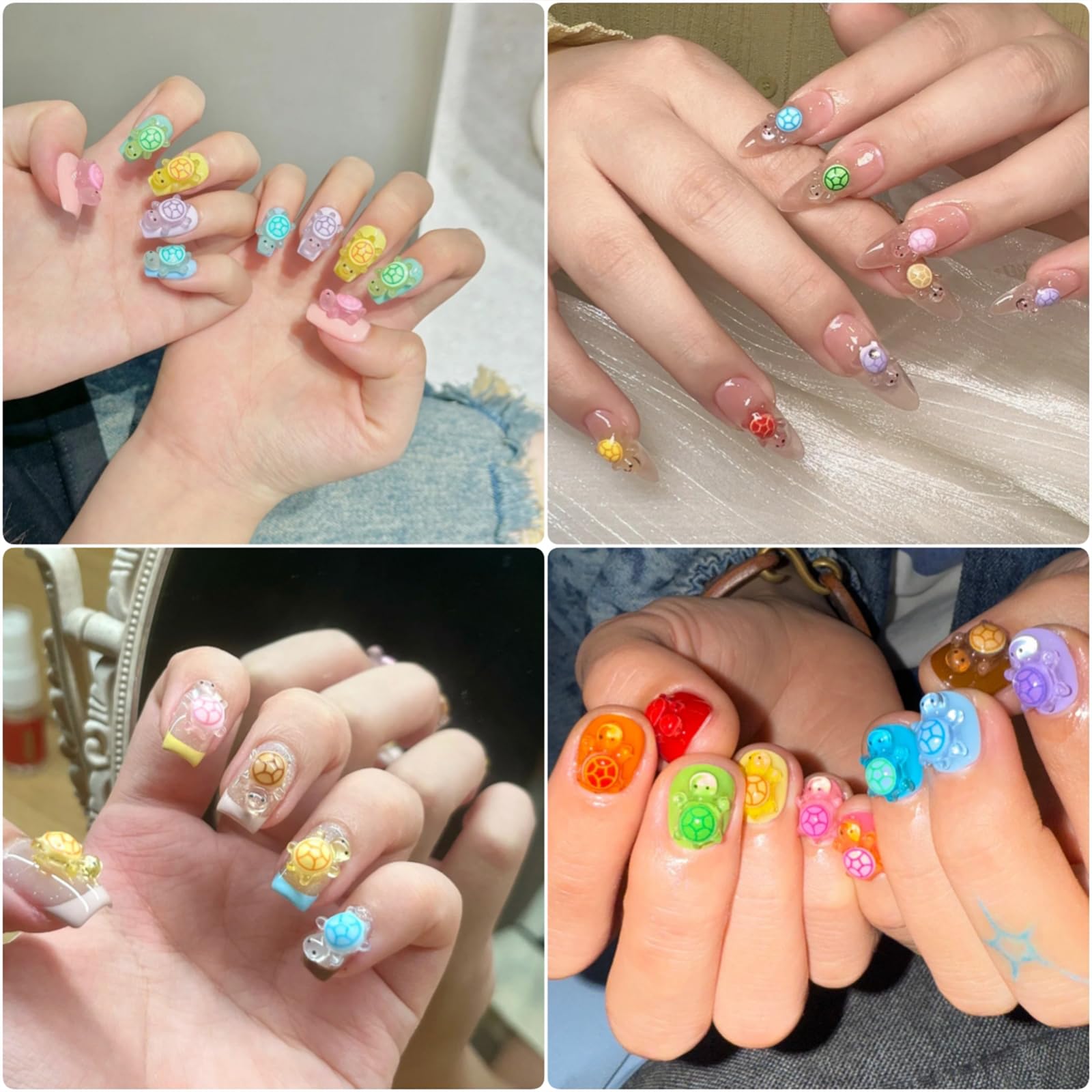 ネイルパーツ☆ ♡絶対可愛♡即決大幅値引き様 Amazon | ネイルパーツ 動物 カメ 100個セット 3d 立体 可愛い