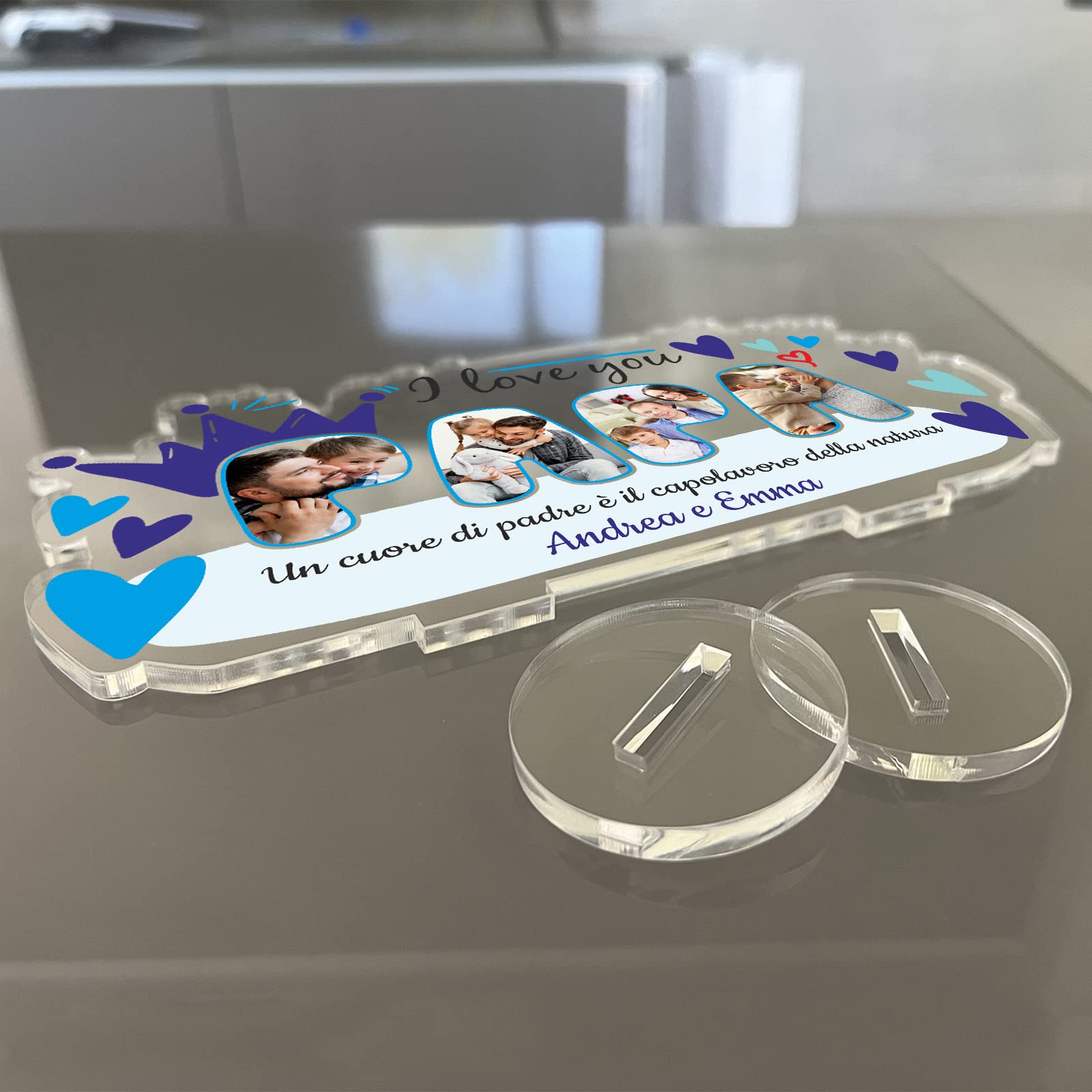 Targa Personalizzata Per Papà Con Foto - Regalo Emozionale Per Festa Del Papà - Foto 4