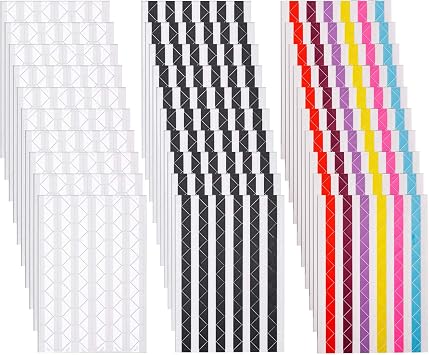 Senkary 3060 Pieces Photo Corner Stickers Self Adhesive Picture Corners for Scrapbooking, Photo Album Black, Clear and Multicolored
