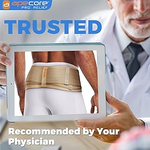 APECORE Sacroiliac SI Joint Hip Belt - Lower Back Support Brace for Women and Men - Hip Brace for Hip Pain - Pelvic Support Belt - Trochanteric Belt - Sciatica Pelvis Lumbar Pain Relief
