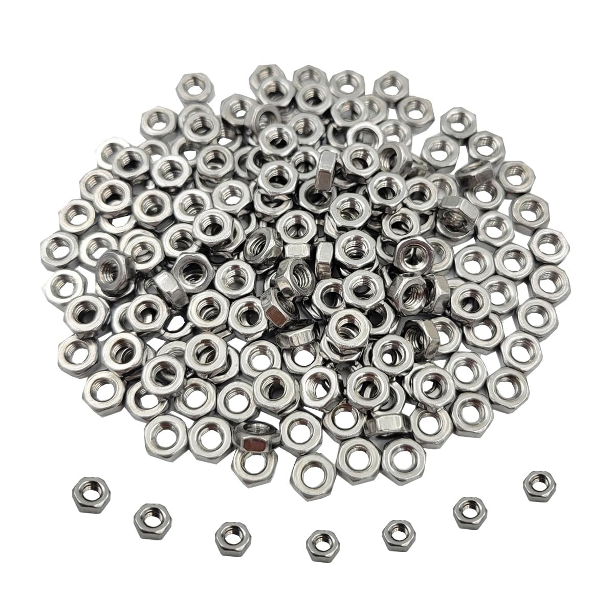 M8 Stainless Steel Hex Nuts - 30pcs -6 M8 Stainless Steel Hex Nuts - 30pcs -6