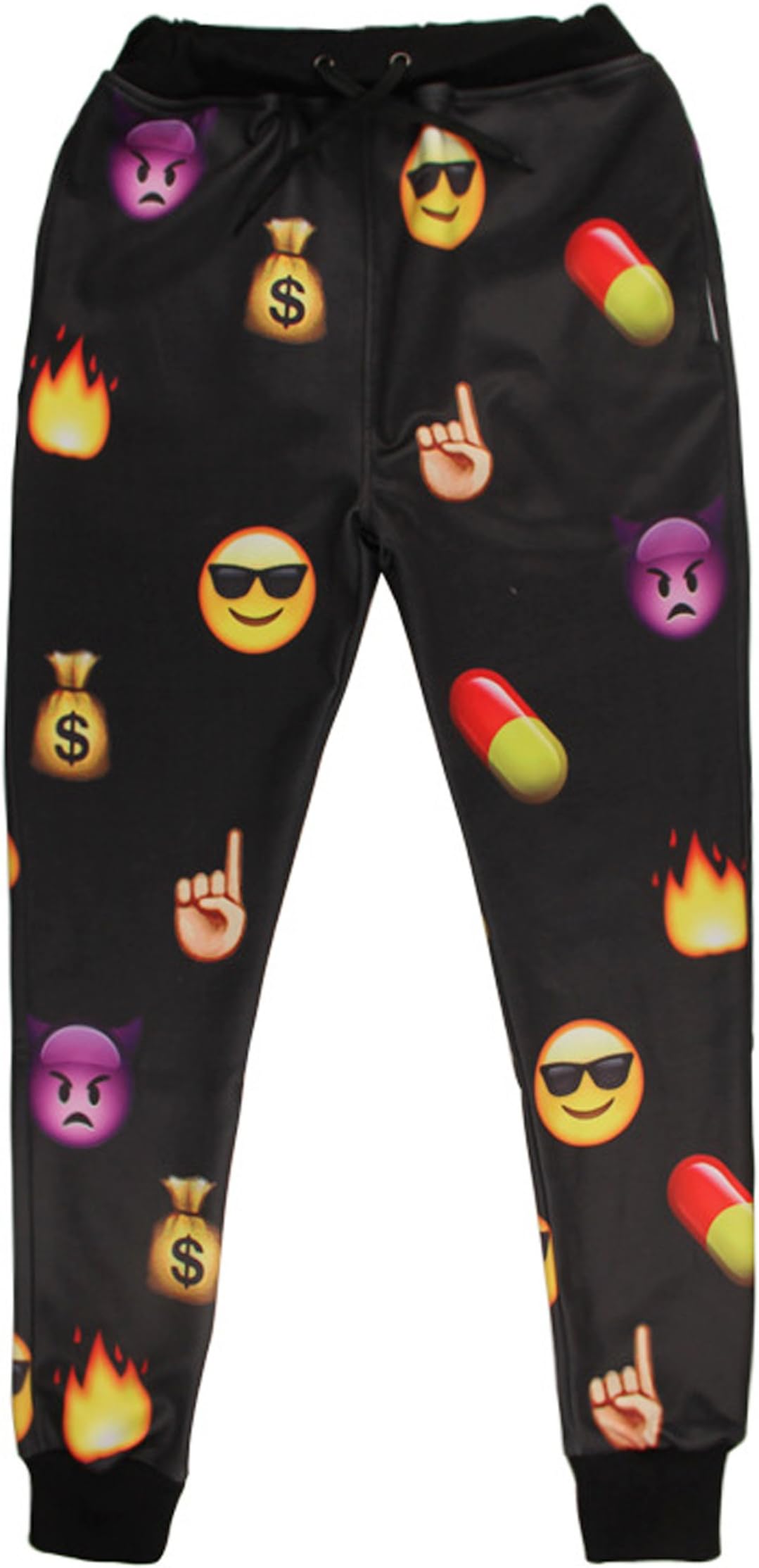 Unisex Emoji 100 Pants Joggers Sweatpants Sportswear Trousers Swag jogging (XL)