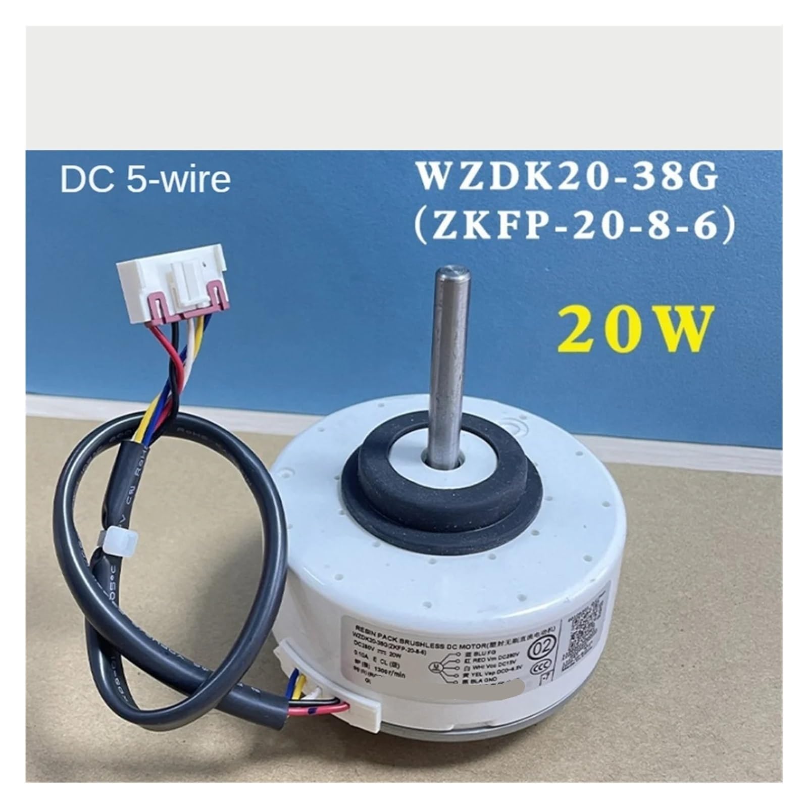 WZDK20-38G Klimaanlagen-Innenmotor (ZKFP-20-8-6) 20 W bürstenloser DC-Lüftermotor for den Haushalt