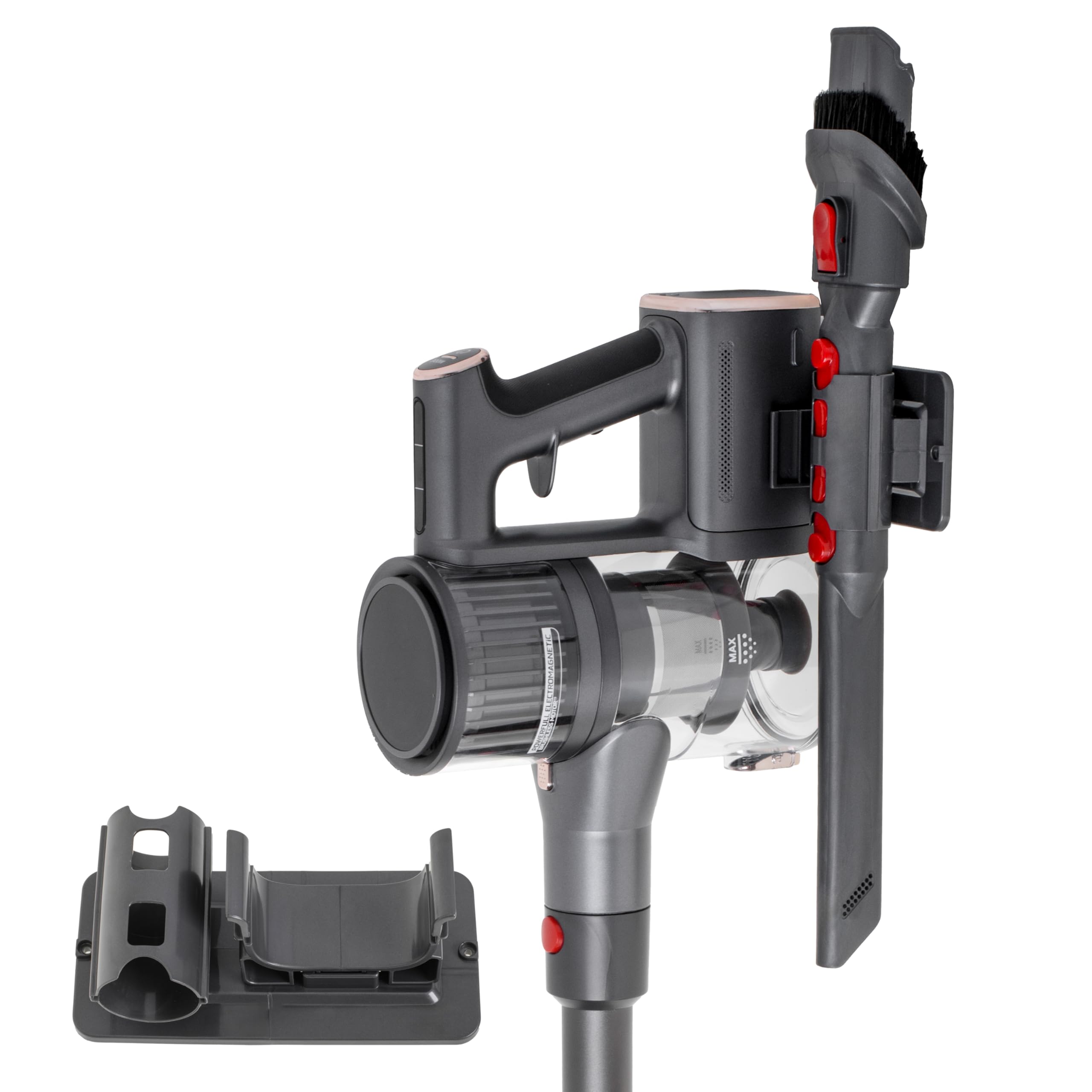 Odkurzacz bezprzewodowy ADLER EUROPE, odkurzacz pionowy 400W/31000Pa, ekran dotykowy LED, czas pracy 55 min, bezprzewodowy odkurzacz do twardych podłóg i dywanów, uchwyt ścienny