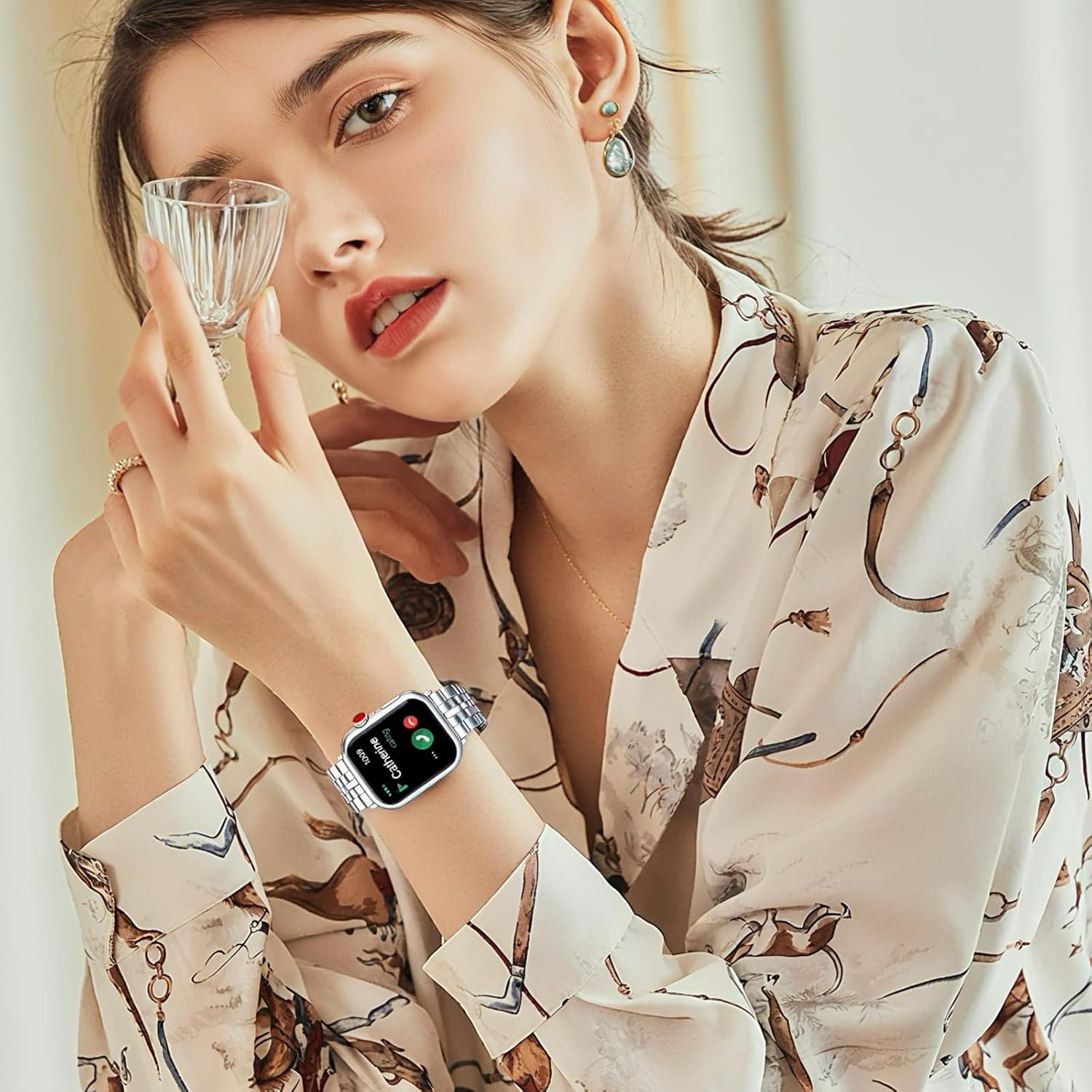 Band Compatible with Apple Watch Band 38mm 40mm 41mm 42mm 44mm 45mm 46mm 49mm Stainless Steel Metal Replacement Strap for Apple Watch Series Ultra 11 10 9 8 7 6 5 4 3 2 1 SE