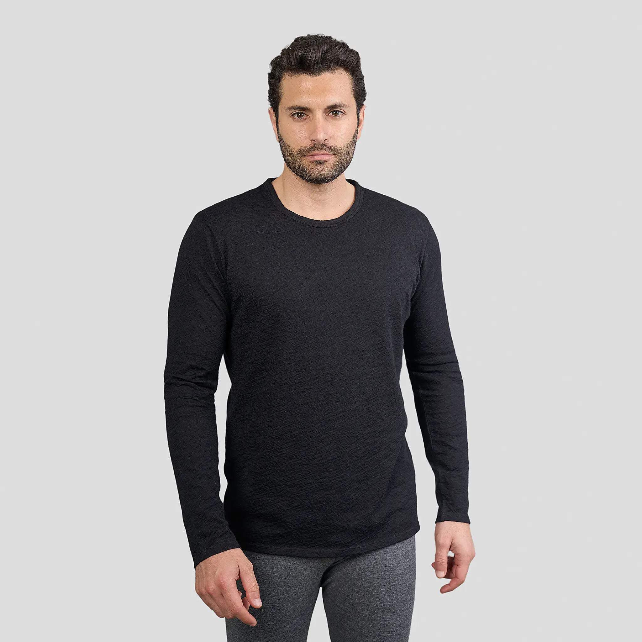 Arms of Andes Men's Alpaca Wool Long Sleeve Base Layer: 160 Ultralight