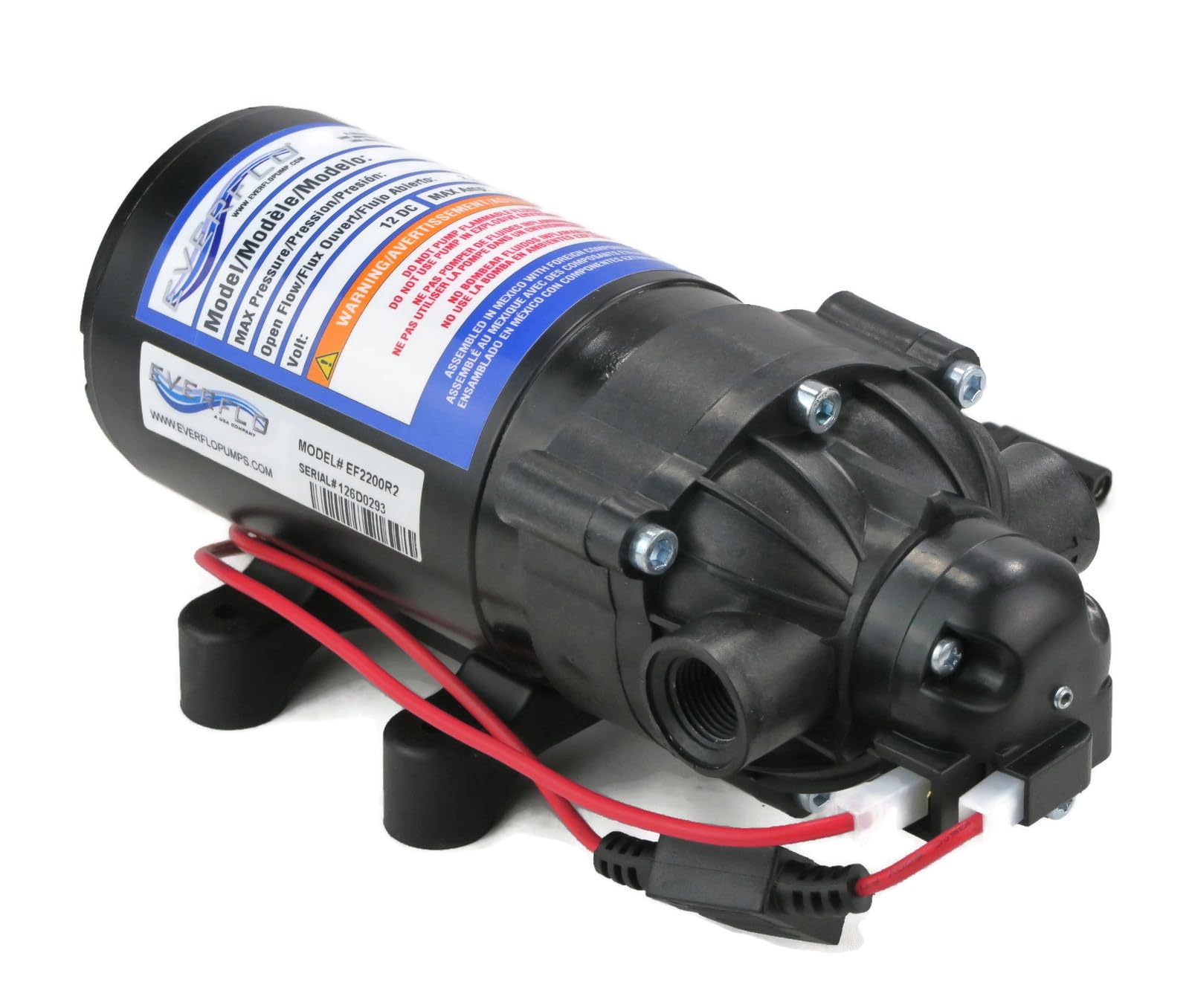 Everflo EF2200 2,2 GPM 12 V Pompe à membrane OEM pour pulvérisateur