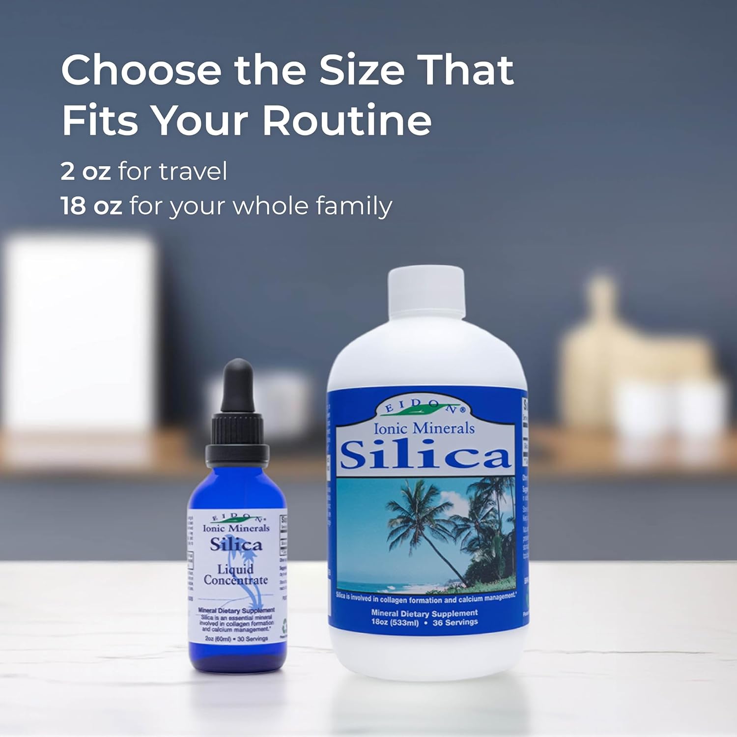 Eidon Liquid Silica Mineral Concentrate - Silica Supplement for Hair, Skin, and Nails, Supplement Drops to Support Collagen Production & Hair Loss for Women & Men, Helps Manage Calcium- 2 oz - Image 7