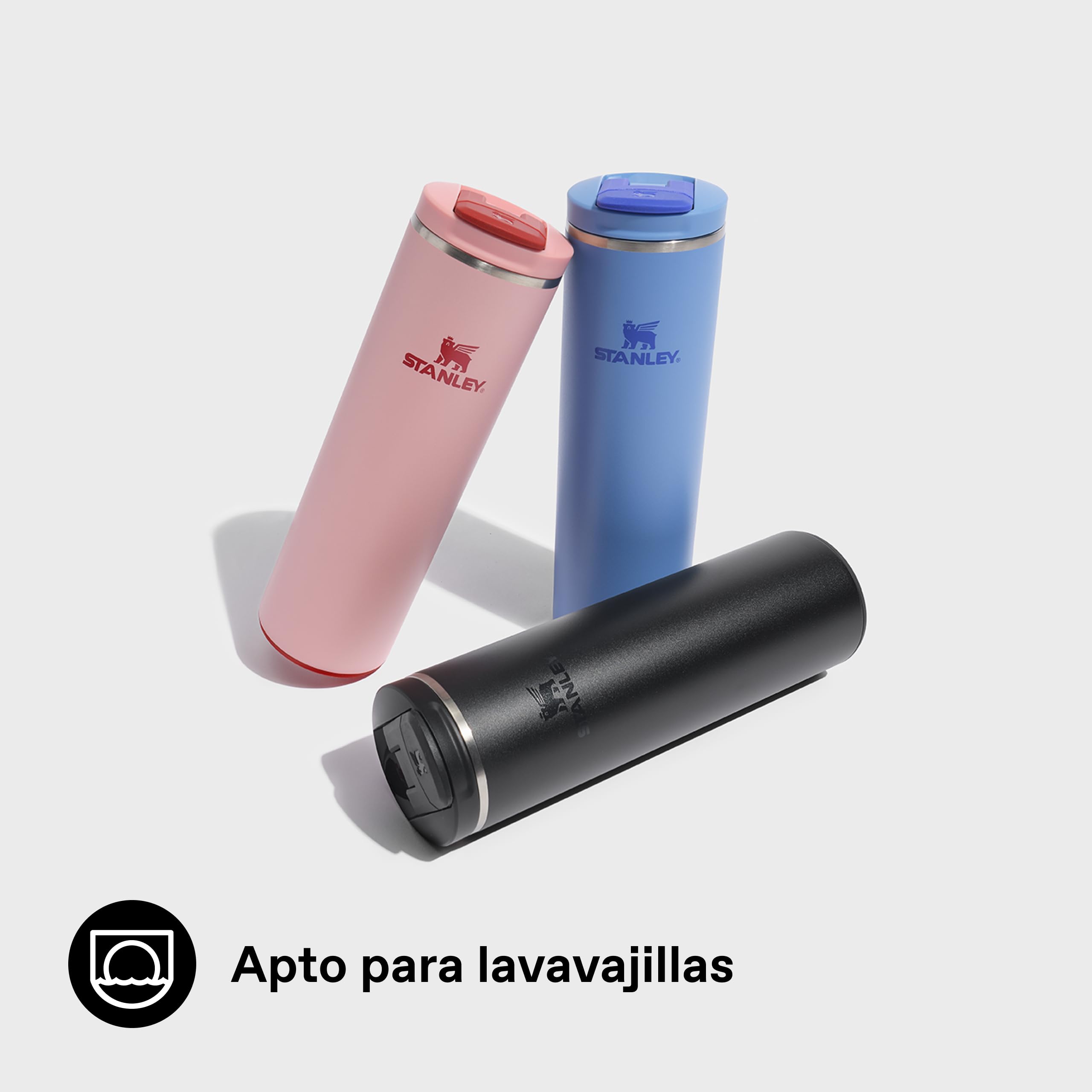 STANLEY Aerolight Transit Taza de Viaje 0.35L - Mantiene 4 Horas Caliente - 6 Horas Fría - Apta para Lavavajillas - Antigoteo - Compatible con Portavasos de Coche - Rose Quartz