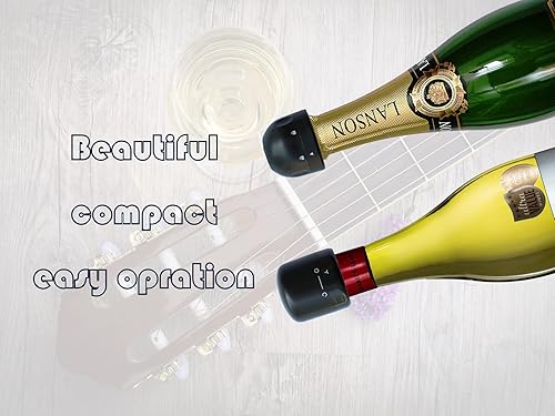 Miniatura 2 de Juego de 4 selladores de corcho de vino de 2 piezas de plástico pequeño y sellado de silicona con cierre giratorio accesorios de vino regalo para