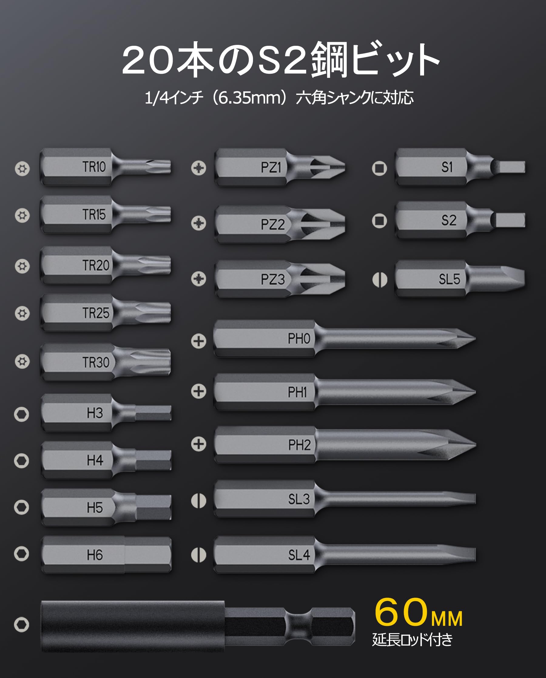 Fanttik S2 Pro 電動ドライバー 90°アングル 7段トルク 充電式 | 強力250RPMモーター0.5-6N.m、1/4
