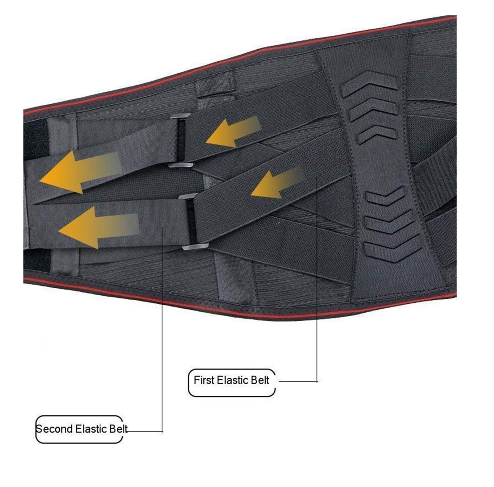 DSMYYXGS - Cinturón de cintura para gimnasio, alivio del dolor de espalda, correas lumbares ortopédicas, transpirable, doble correa ajustable, Faja Lumbar (tamaño: grande)