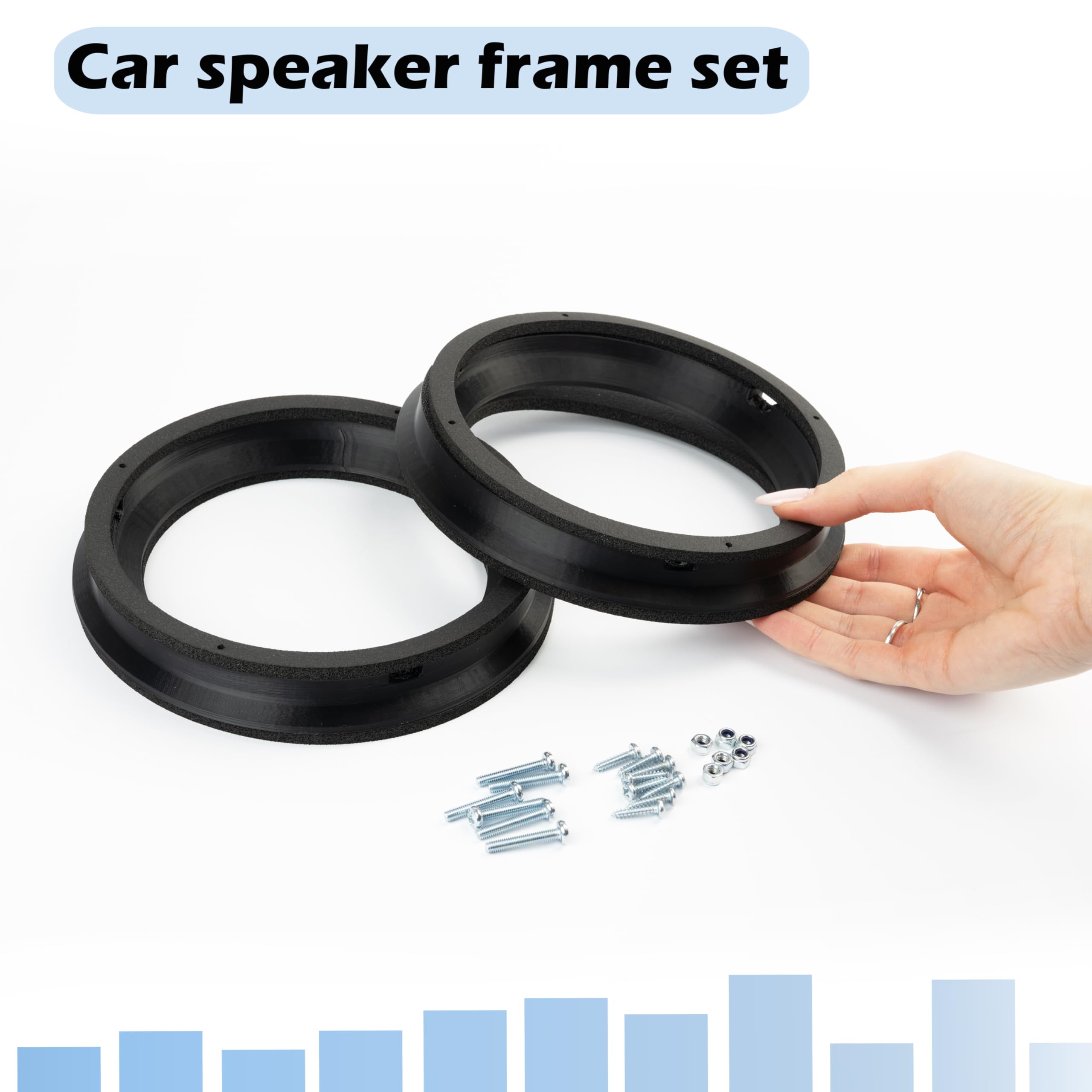 Aerzetix | Kit di 2 adattatori per altoparlanti Ø165 mm | compatibile con Suzuki Swift III(MZ/EZ), IV(FZ/NZ), V(AZ), SX4 I(EY/GY), II/SX4 S-Cross(JY), Grand Vitara II(JT), Opel Agila B, Fiat Sedici