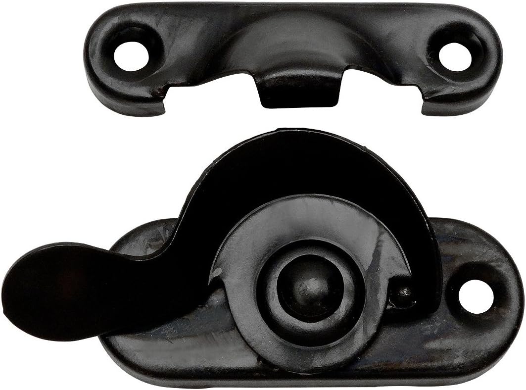 10 Pack - Designers Impressions 53720 Flat Black Window Sash Lock - - 