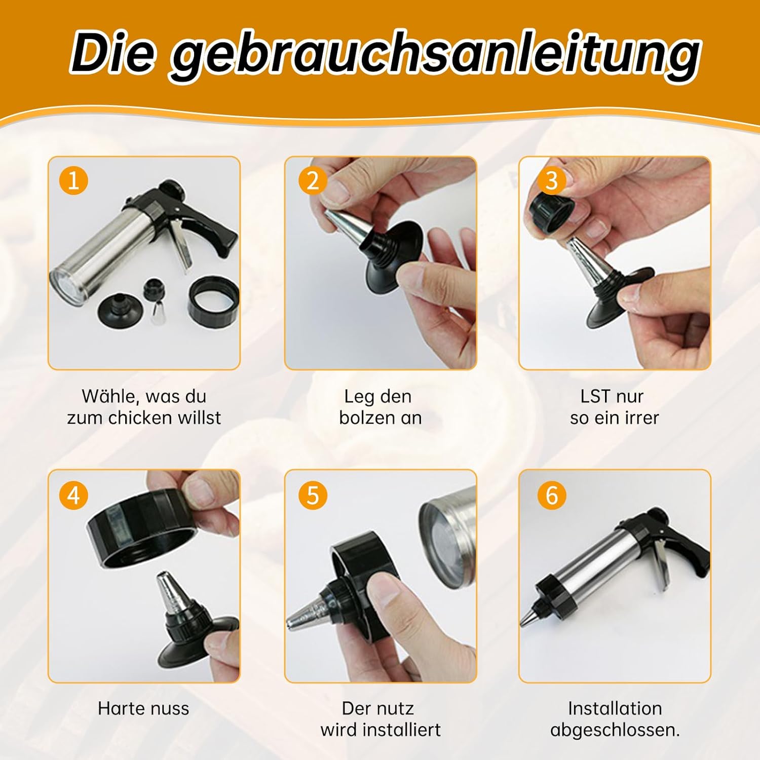 Cake Decorating Kit,Cookie Press,Baking Tools,Cookie Press Gun Kit, Stainless Steel Cookie Press for Baking,Multifunctional Detachable Cookie Maker Machine for Biscuits