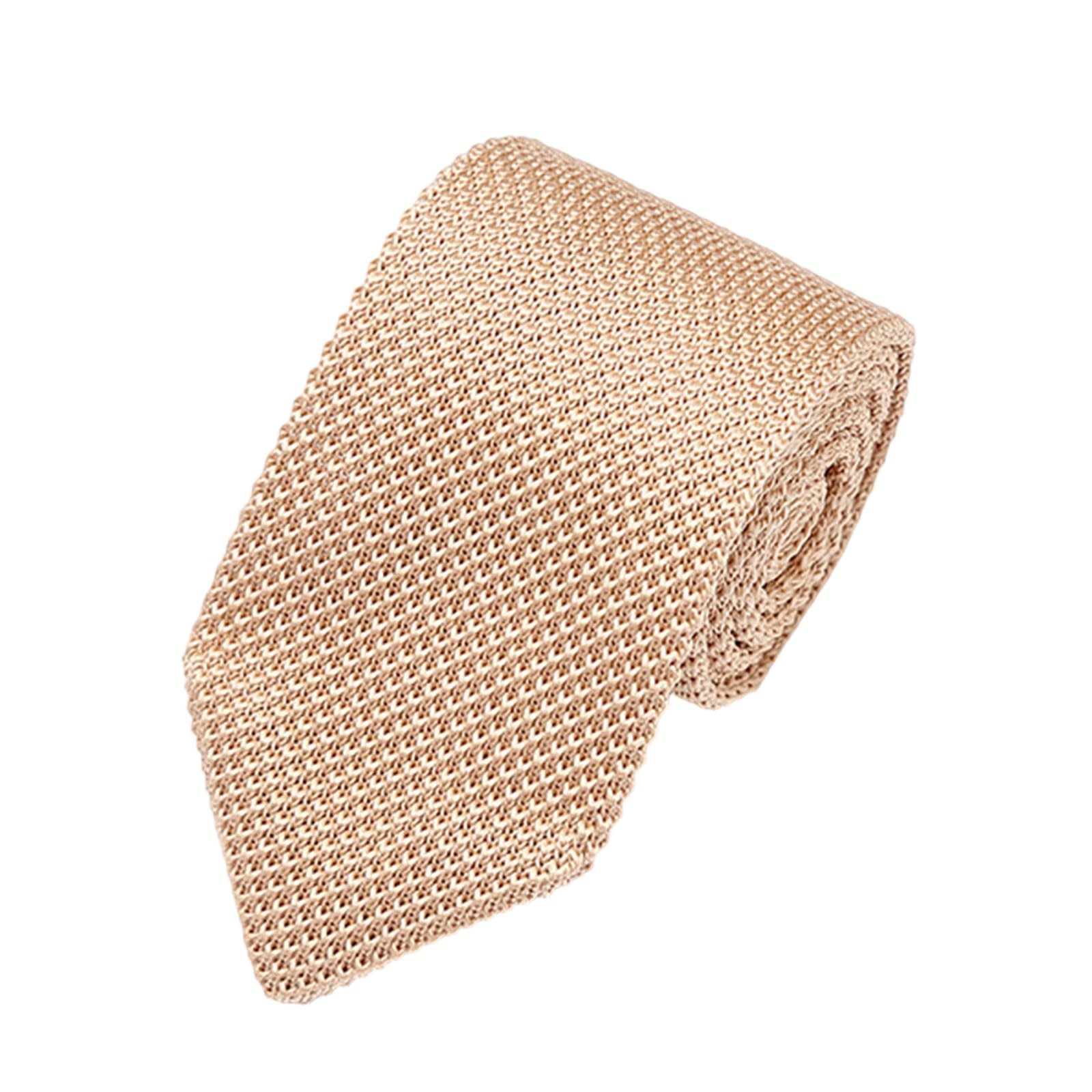 MICFENY Color Tie Polyester Comfortable Knitted Neck Tie For Event Formal Occasion Outfit Suit Accessories