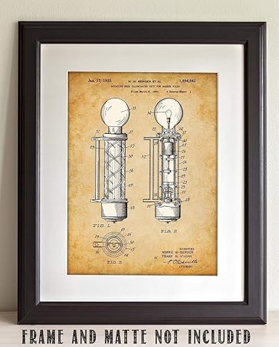 Miniatura 2 de Poste de barbería neón patentado gran peluquería y peluquería decoración de aspecto retro, diseño de postes de peluquería al aire libre, regalos