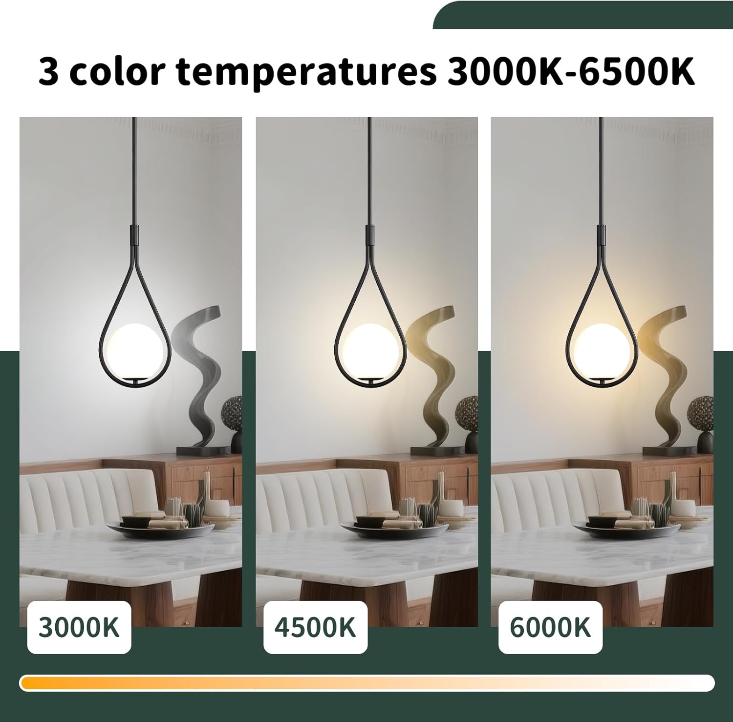 Mid Century Pendant Light Fixture, Black Pendant Lighting with Milky White Globe Glass Shade, Modern Industrial Hanging Fixture for Kitchen Island, Living Room and Dining Room