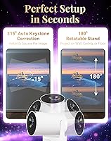 Vista 5 de Proyector para lectura, proyector de libros 4K, proyector de escena de fantasía ambiental, aplicación preinstalada para escenas de fantasía